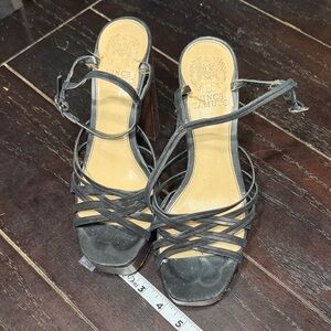 Vince Camuto Black Strappy Heels